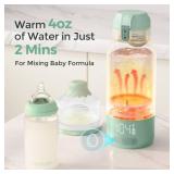 Momcozy Portable Milk Warmer for Travel â Dual Heating Modes for Breast Milk & Water, Portable Bottle Warmer with Fast Heating & Long Battery Life, 17 Ounces Large Capacity to Meet Your All-Day N