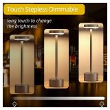 ECOESPTI Cordless Table Lamp, Portable Rechargeable Bedside Lamp, Touch Stepless Dimmable Desk Lamp, for Home Bedroom Hotel Restaurant Bar Outdoor, 2 Set, Coffee