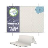 Sleepah Pack and Play Mattress Waterproof & Washable Cover Foldable Tri-Fold Pad 38 x 26 x 1.5 Pad for Babies and Toddlers Play Yards Mattresses Fits Most Playpens