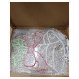 Zontruxe Christmas Neon Sign, LED Wall Decor with Bells, Bow & Holly Leaves Design, USB Powered with Dimmable Switch, Ideal for Christmas Party, Bedroom, Window, Holiday Gift, 15 x 13\"