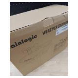 Sainlogic Weather Stations Wireless Indoor Outdoor SA6, Weather Station with Rain Gauge and Wind Speed, Weather Forecast, Temperature, Air Pressure, Humidity, Moon Phase, Alarm Clock(No WiFi)