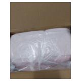 GREENSTELL Small Vanity Stool Chair with Storage and Folding Back, 13.4\" x 15\" x 30\" Square Faux Fur Soft Ottoman, 4 Metal Legs with Anti-Slip Feet, Furry Padded Seat for Makeup, Bedroom, Pink