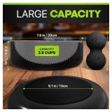 Umien Granite Mortar and Pestle Set - 8-Inch Natural Stone Molcajete with Avocado Tool - 3.5 Cup Capacity for Spices, Herbs, Pestos & Guacamole - Premium Kitchen Christmas Gift (Black)