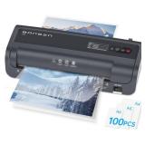 BONSEN A4 Laminator Machine, 9.33-Inch Thermal Laminator with Never Jam Technology, 100 Laminating Sheets, Laminates Photos Cards Documents, 4-in-1 Personal Laminators for Teachers Home Office School