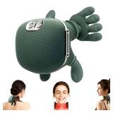 DrVibro Neck Massager, Shiatsu Neck and Back Massager with Heat, 4D Kneading Simulated Human Hand Design Electric Deep Tissue Massage, Portable Body Massager for Shoulder, Pain Relief & Muscle Relax