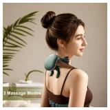 DrVibro Neck Massager, Shiatsu Neck and Back Massager with Heat, 4D Kneading Simulated Human Hand Design Electric Deep Tissue Massage, Portable Body Massager for Shoulder, Pain Relief & Muscle Relax