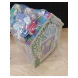 Melissa & Doug Take-Along Wooden Doorbell Dollhouse - Doorbell Sounds, Keys, 4 Poseable Wooden Dolls Portable Doll House, Doorbell House for Kids Ages 3+