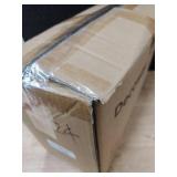 Decoway 4ft Christmas Tree Pre-Lit Artificial Mini Trees with Gold Pot Base, Flocked Snow 70 Warm White Led Lights Pine Cones Red Berries, for Entrances, Home Decorations Holiday Decor