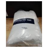 WONGS BEDDING White Queen Comforter Set,Boho Ruffle Comforter for Queen Bed,Soft Seersucker Shabby Chic Bedding Set with 1 Comforter,2 Tufted Pillowcases 90\"Ã90\"