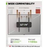 USX MOUNT TV Wall Mount for 32-74 inch Flat Screen/LED/4K up to 110lbs, Full Motion TV Mount Bracket with Swivel & Tilt Articulating Dual Arms, Max VESA 400x400mm, Fits 12/16\" Wood Studs