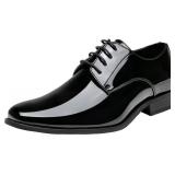 Jousen Mens Dress Shoes Formal Business Oxford Shoe Tuxedo Dress Shoes for Men (AMY9051A Black 11)
