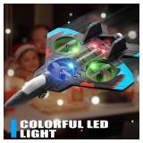 A 4DRC V32 Foam Remote Control Airplanes RC Planes for Kids Adults, RC Airplane Fighter Jet with Light, 360Â° Flip Fighter Jet Toys, Stunt Roll, Airplane Toy Gifts for Kids Boys