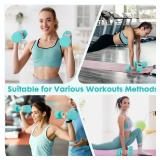 EQUIPRO Adjustable Dumbbell Set, 4 in 1 Weights for Women at Home, Hand Weights Dumbbells for Women, Each 2lb 3lb 4lb 5lb Fast Adjust Weight with Soft TPU Handle for Home Gym Exercise Training