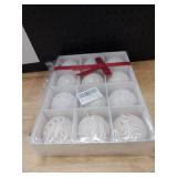 12PCS Christmas Tree Ball Ornament Set 3.15inch Vintage Neutral White Shatterproof Foam Hanging Christmas Ball Ornaments for for Xmas New Year Birthday Home Party Supplies (White)