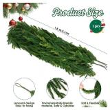 Christmas Garland Decorations Indoor Decor: 6 FT Artificial Realistic Pine Garland Green Faux Greenery Garland for Mantle Staircase Table Wall Outdoor Christmas Decorations