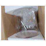 2 PCS 1.5 Gallon Drink dispenser, Glass Beverage Dispenser With Wood Stand, Large Water Drink Dispensers for Parties With Stainless Steel Spigot, Ideal for Lemonade,Juice, Tea, and Party Drinks