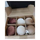 HyDren 6 Pcs Velvet Christmas Ball Ornaments 4 Inches Large Flocked Christmas Tree Hanging Ornaments Shatterproof Xmas Bulbs for Home Xmas Tree Party Decor(Beige, Light Brown, Dark Brown)