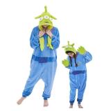 GONAAP Unisex Adult Green/Blue Onesie Pajamas Animal One Piece Costume Cosplay Sleepwear (Green/Blue, XX-Large)