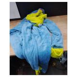 GONAAP Unisex Adult Green/Blue Onesie Pajamas Animal One Piece Costume Cosplay Sleepwear (Green/Blue, XX-Large)