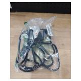 16/3 Black Indoor Outdoor Extension Cord 10 Ft Waterproof, Extension Cord with 3 Prong Grounded Plug,13A 1625W 16AWG SJTW, Flexible Weatherproof Power Cable for Offices, Gardens and Lawns