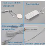 Yogcow Hidden Touch Switch, AC 110V 250Watt Touch Sensor Switches with 6ft Plug Cable, for Lamp on/Off, Touch Control Through Panel, Penetrable Wood, Stone, Glass and More, No Hole Required (White)