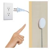 Yogcow Hidden Touch Switch, AC 110V 250Watt Touch Sensor Switches with 6ft Plug Cable, for Lamp on/Off, Touch Control Through Panel, Penetrable Wood, Stone, Glass and More, No Hole Required (White)