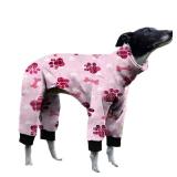 Cnkwei Dog Pajamas Medium Large Dog Paw Printed Greyhound Pajamas Jumpsuit Bodysuit