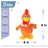 Hopearl Talking Chicken Repeats What You Say Walking Chick Electric Interactive Animated Toy Speaking Plush Buddy Gifts for Toddlers Thanksgiving Day, 9