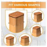 24 Pcs Chair Leg Floor Protectors for Hardwood Floors Rectangle Silicone Covers to Protect Wood Tile Floors Felt Pads Furniture Leg Caps Reduce Noise (Fit L:2\" to 2-1/2\",W:1\" to 1-1/2\")