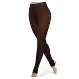 KBVOT Fleece Lined Tights Women Sheer Warm Pantyhose Leggings Fake Translucent Thermal Winter Thick Tights for Dresses S