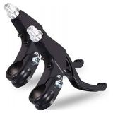 DISIWENE 1 Pair Bicycle Brake Lever, V-Brake Handlebar Aluminium Alloy Bike Brake Handle Universal 2.2cm for Most Bicycle, Road Bike, Mountain Bike (Black)