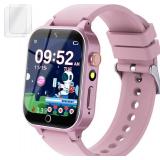 Kids Smart Watch Gift for Girls Age 5-12, 39 Games HD Touch Screen Watches with Video Camera Music Player Pedometer Flashlight 12/24 hr Educational Toys Birthday Gifts for Girls Ages 7 8 9 10