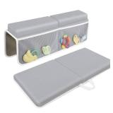 JJGoo Bath Kneeler with Elbow Rest Pad Set, 1.5 inch Kneeling Pad Mat for Bathtub - Gray