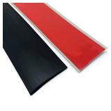 Floor Transition Self Adhesive Laminate Strip - Threshold Seam Cover, Vinyl Door Trim With Elegant Wood Grain Design (Black, 2\"/10 FT)