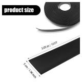 Floor Transition Self Adhesive Laminate Strip - Threshold Seam Cover, Vinyl Door Trim With Elegant Wood Grain Design (Black, 2\"/10 FT)