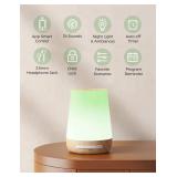 Baby Sound Machine, Momcozy White Noise Machine for Baby Sleeping with Night Light, Toddler Sleep Trainer with 34 Soothing Sounds, Timer, App Remote Control, Personal Sleep Routine(Wood Grain)