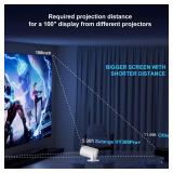 [2025 New] HY300PRO+ Smart 4K Projector WiFi Bluetooth, Salange Mini Projector Android 11.0, Short Throw Projector 1080P HD, 180Â° Adjustable, Auto Keystone Correction, Outdoor Movie Projector Porta