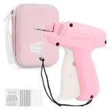 Stitch Gun for Clothing, Mini Sewing Stitch Tagging Gun for Clothes, Stitch Gun Quick Clothing Fixer with 6 Needles, 1000 Black & 1000 White Micro Fasteners & 1 Hard Carrying Case ï¼Pinkï¼