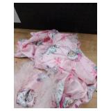 Villagepageme Womens Christmas Pajamas Sets Long Sleeve Button Down Fur Trim Shirt Matching Pants 2 Piece Lounge Set Sleepwear (Pink, M)