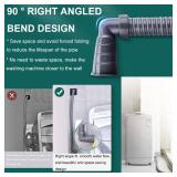 5ft Washing Machine 90 Â° Right Angle Drain Hose With Clamp, Universal Extension Hose Kit for Most Washing Machine, Dryer, Heavy-Duty Hoses Fit up to 32-42MM Drain Outlets, 5ft