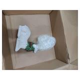 Cinnvoice 2 Pcs Christmas Reindeer Decoration Resin Reindeer Figurines for Christmas Tabletop Decor Vintage Statues Decorative Standing Sitting Deer Ornaments for Home Office Indoor Xmas Table Sign