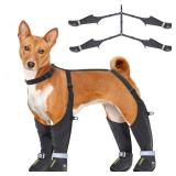 Idepet Dog Suspender Boots, Anti-Slip & Fall Waterproof Tall Shoes Legging for Small Medium Dog, Adjustable Suspender Boots for Winter Snow Rain Hiking Paws Protector 3