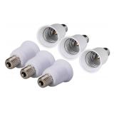 (6-PACK) SpiritLED E17 to E26 / E27 Socket Adapter,Intermediate base E17 to Standard Medium base E26 E27 Converter (White Color-6pcs /Pack)