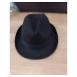 Zylioo Extra Small Felt Trilby Hats,Petite Size Warm Gangster Hat,Short Brim Fedora Hat with Ribbon,Winter Cuban Hat