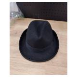 Zylioo Extra Small Felt Trilby Hats,Petite Size Warm Gangster Hat,Short Brim Fedora Hat with Ribbon,Winter Cuban Hat