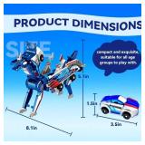 Collision Transforming Dinosaur Car Toy â 2 Cars Crash & Transform into Dinosaur Robot Toys for Kids â Fun Gift for Boys & Girls, Birthday & Christmas (Blue Dragon)