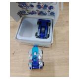 Collision Transforming Dinosaur Car Toy â 2 Cars Crash & Transform into Dinosaur Robot Toys for Kids â Fun Gift for Boys & Girls, Birthday & Christmas (Blue Dragon)