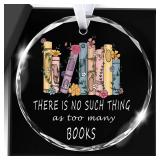 Christmas Ornaments Book Lover Gift Books Ornaments for Christmas Tree Decoration for Bookworms and Readers Glass Ornament Gift for Librarians Family and Friend for Holiday Home Decor