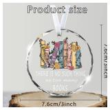 Christmas Ornaments Book Lover Gift Books Ornaments for Christmas Tree Decoration for Bookworms and Readers Glass Ornament Gift for Librarians Family and Friend for Holiday Home Decor