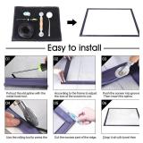 Windows Screen and Screen Door Repair Kit, 48\"x118\" Charcoal Fiberglass Mesh with Rolling Tool/Hook/Ruler/Cutter/Spline - Window Screen & Sliding Screen Door Replacement for Windows, TOOLTRIZ